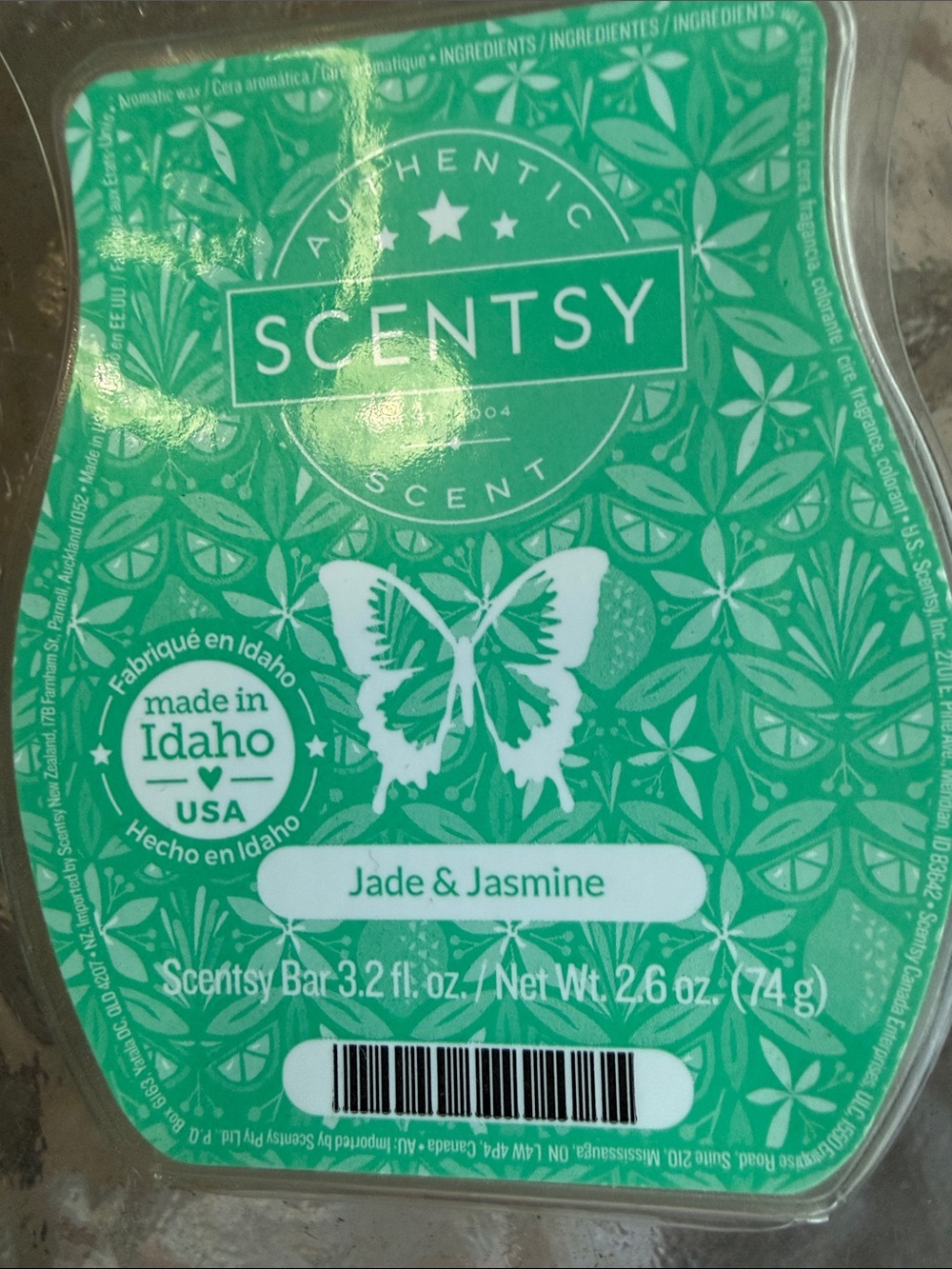 Scentsy Jade & Jasmine Wax Bars - Bright Green (Set of 4) - Picture 2 of 3